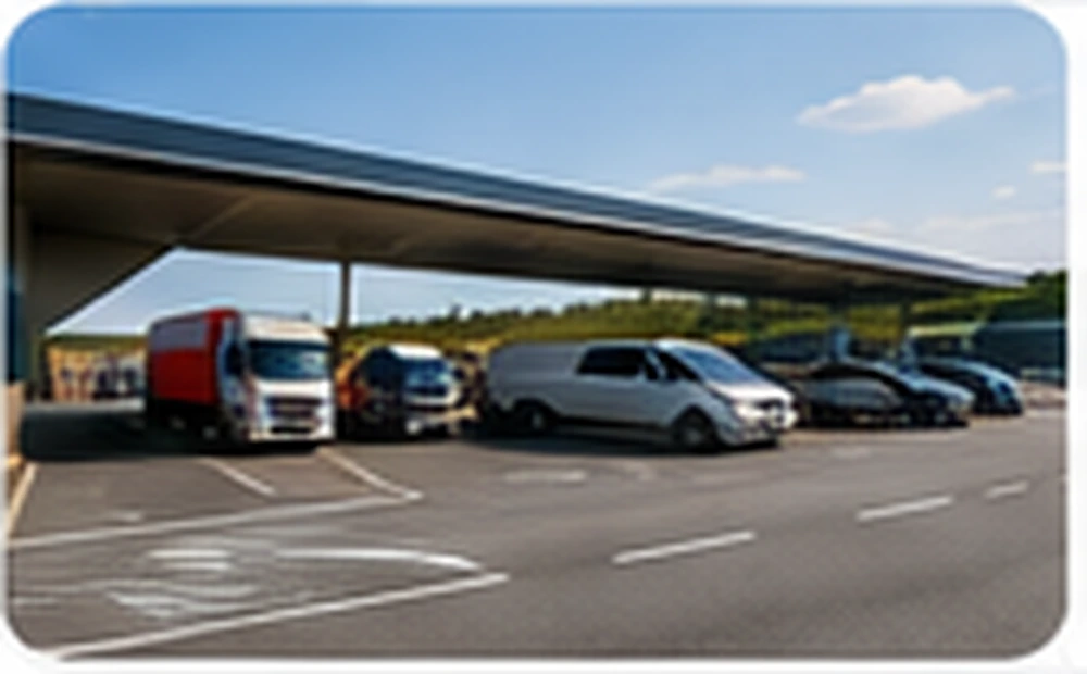 Raststättenreinigung an einem Autobahn-Servicebereich